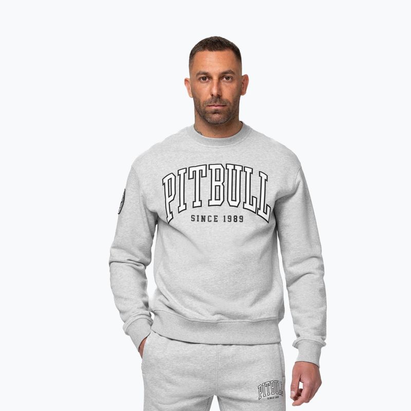 Кофта чоловіча Pitbull Badger Crewneck grey/melange 4