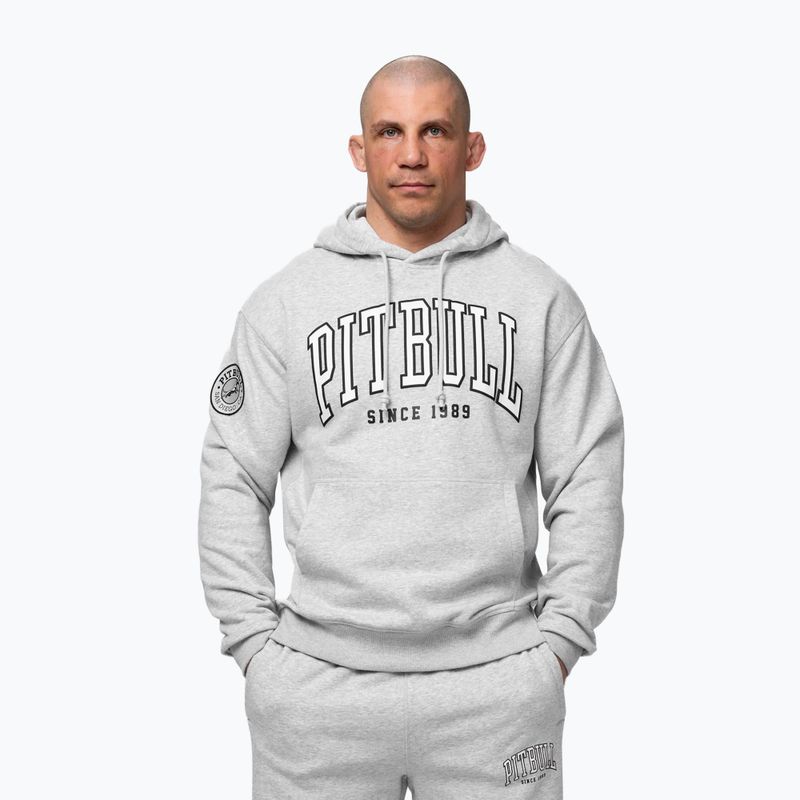 Кофта чоловіча Pitbull Badger Hooded grey/melange