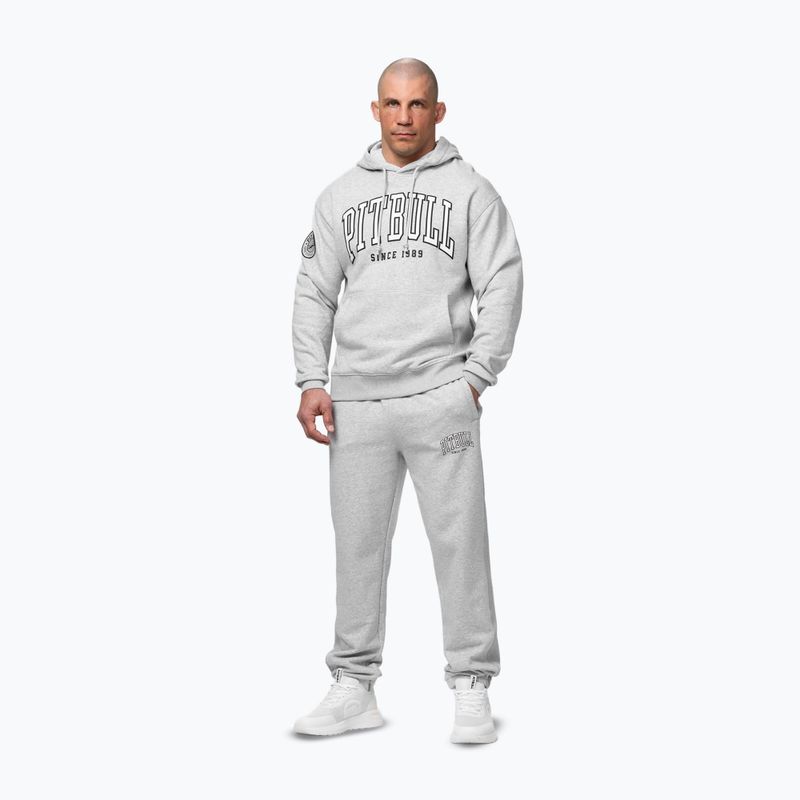 Кофта чоловіча Pitbull Badger Hooded grey/melange 2