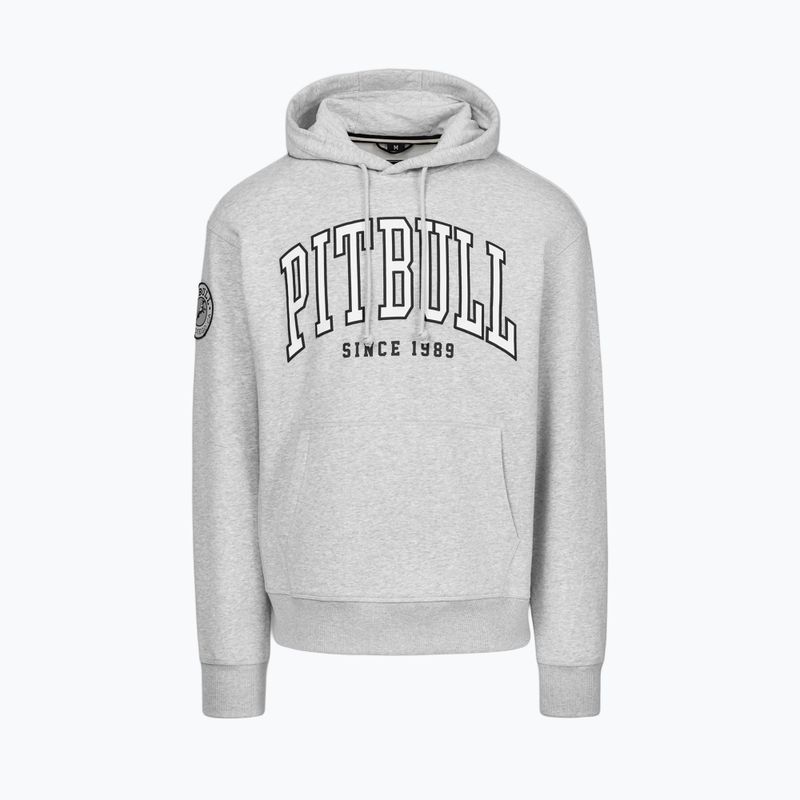 Кофта чоловіча Pitbull Badger Hooded grey/melange 4