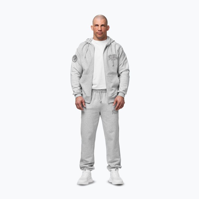 Кофта чоловіча Pitbull Badger Hooded Zip grey/melange 2
