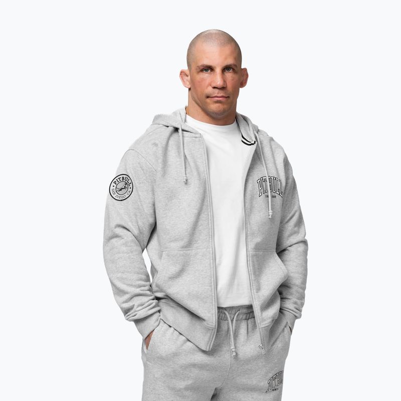 Кофта чоловіча Pitbull Badger Hooded Zip grey/melange 4