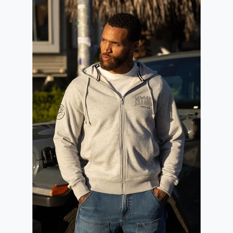 Кофта чоловіча Pitbull Badger Hooded Zip grey/melange 14
