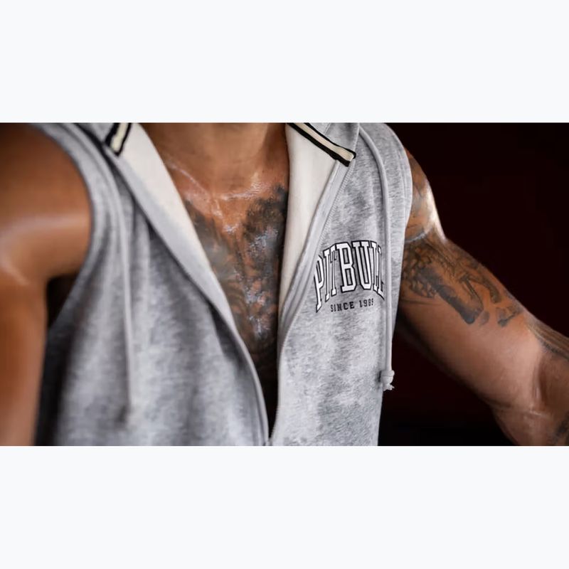 Кофта чоловіча Pitbull Badger Hooded Vest Zip grey/melange 12