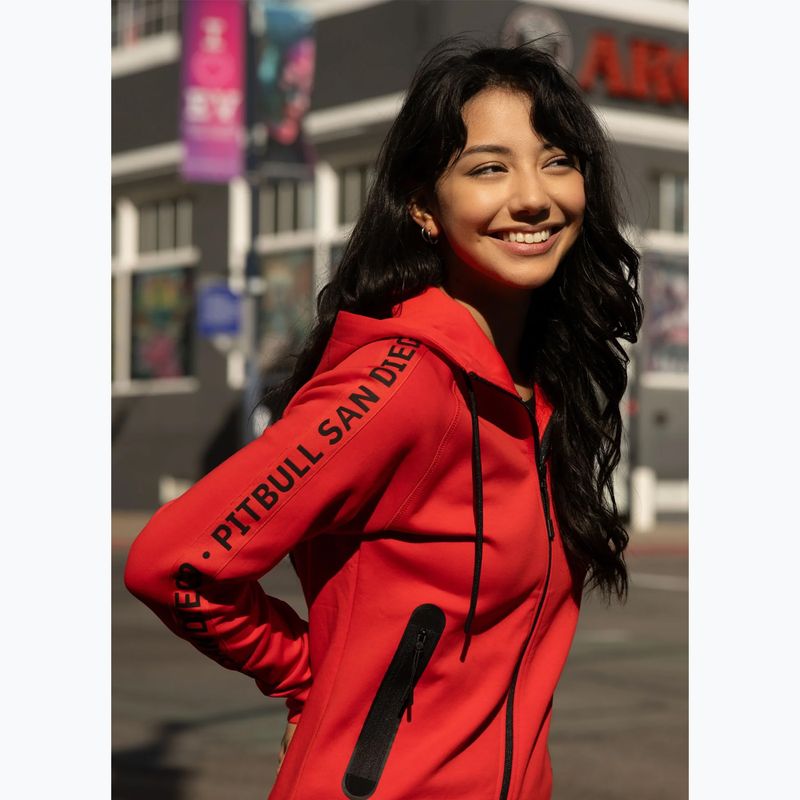 Кофта жіноча Pitbull Explory Tape Hooded Zip fluo/red 14