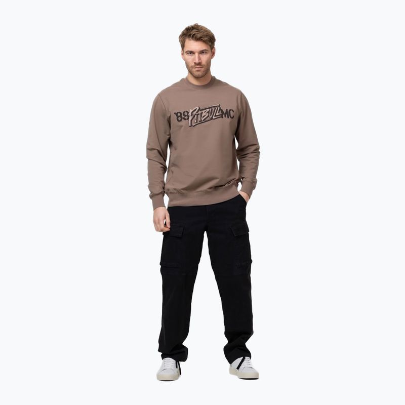 Кофта чоловіча Pitbull MC Crewneck Sweatshirt brown savana 2