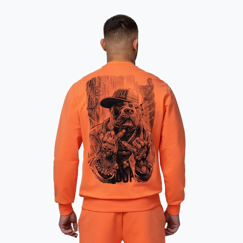Кофта чоловіча Pitbull USA Crewneck Sweatshirt fluo orange 3