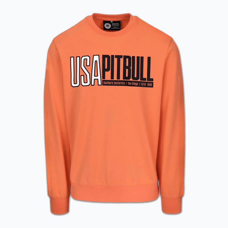 Кофта чоловіча Pitbull USA Crewneck Sweatshirt fluo orange 5