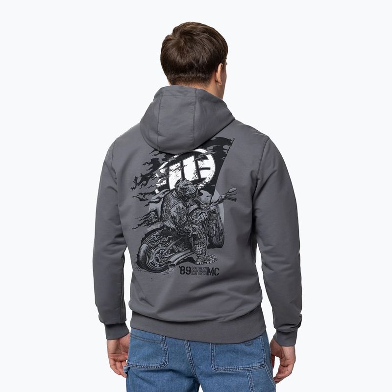Кофта чоловіча Pitbull MC Sweatshirt Hooded graphite 3