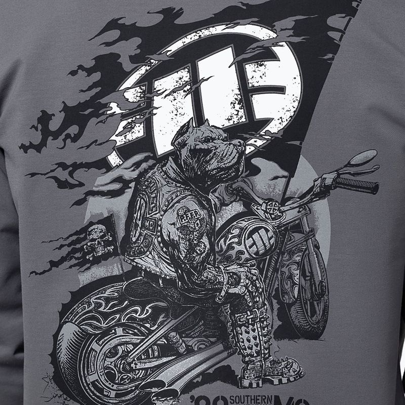 Кофта чоловіча Pitbull MC Sweatshirt Hooded graphite 4