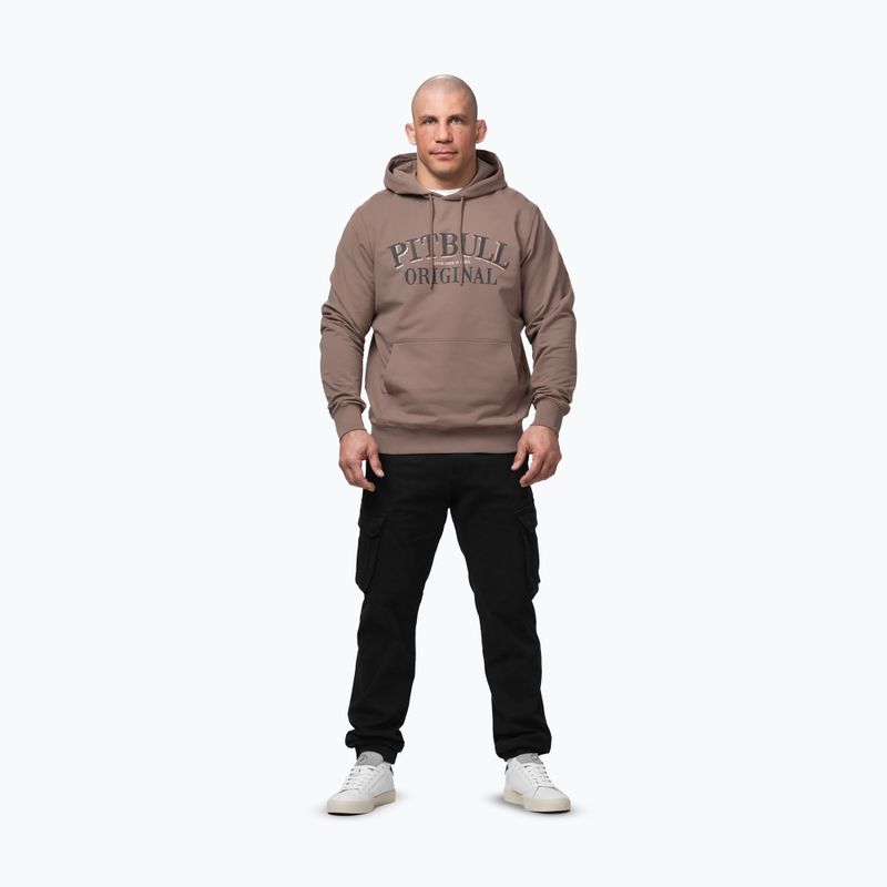 Кофта чоловіча Pitbull Midnight Sweatshirt Hooded brown savana 2