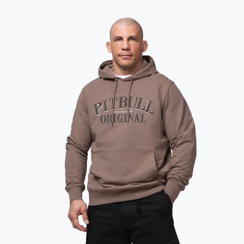 Кофта чоловіча Pitbull Midnight Sweatshirt Hooded brown savana 4