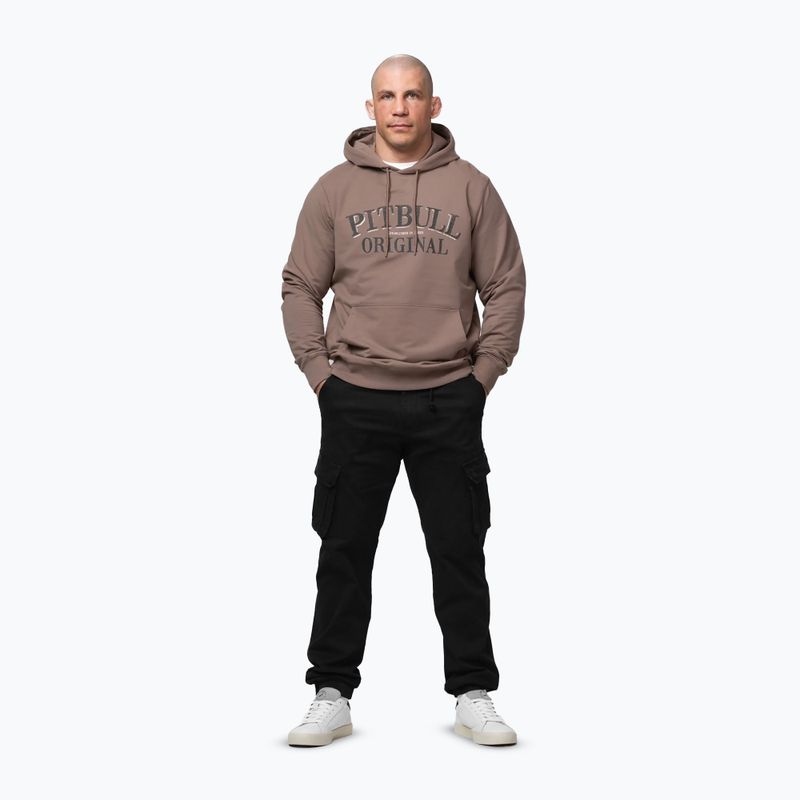 Кофта чоловіча Pitbull Midnight Sweatshirt Hooded brown savana 5