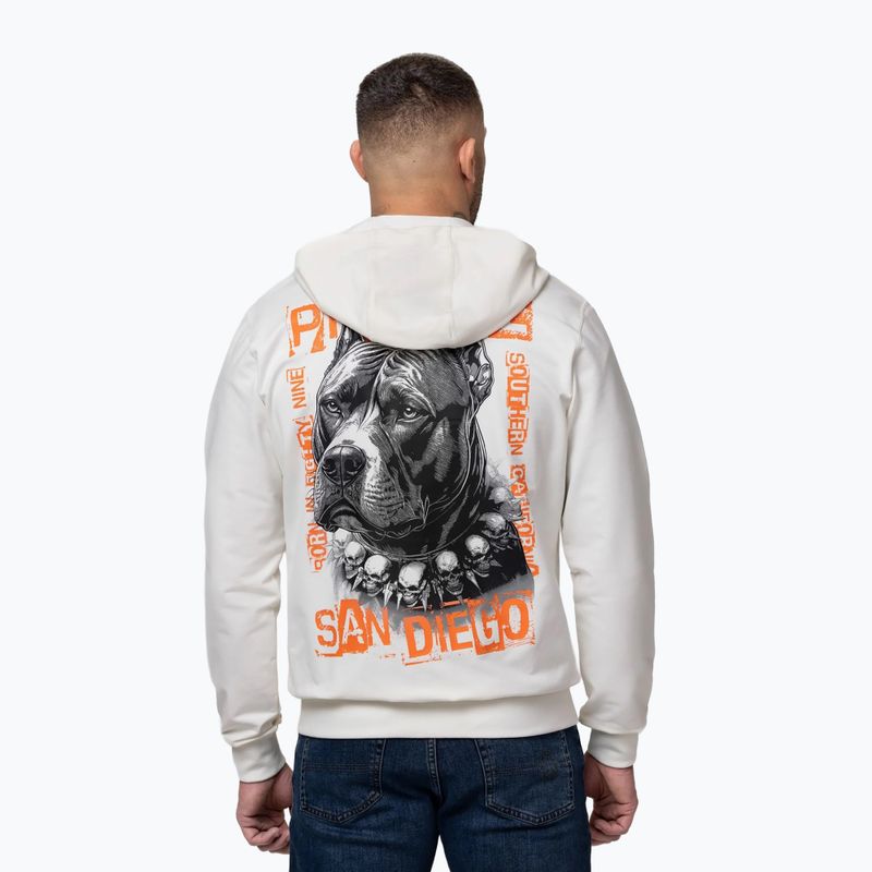 Кофта чоловіча Pitbull Blacky Sweatshirt Zip Hooded off white 3