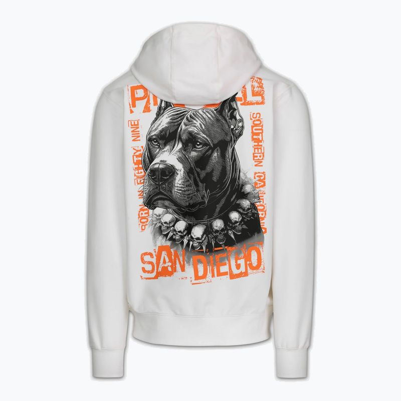 Кофта чоловіча Pitbull Blacky Sweatshirt Zip Hooded off white 6