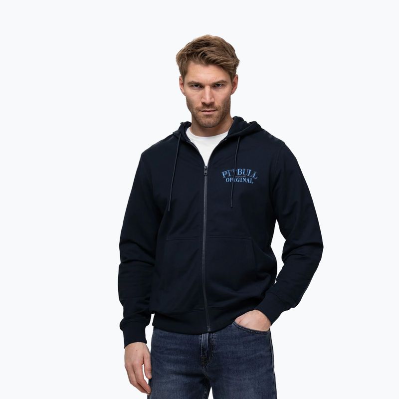 Кофта чоловіча Pitbull Midnight Sweatshirt Zip Hooded dark navy 4