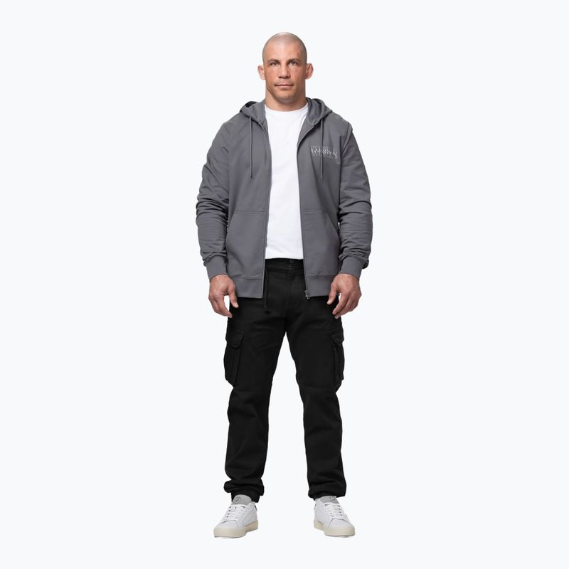 Кофта чоловіча Pitbull World Sweatshirt Zip Hooded graphite 2