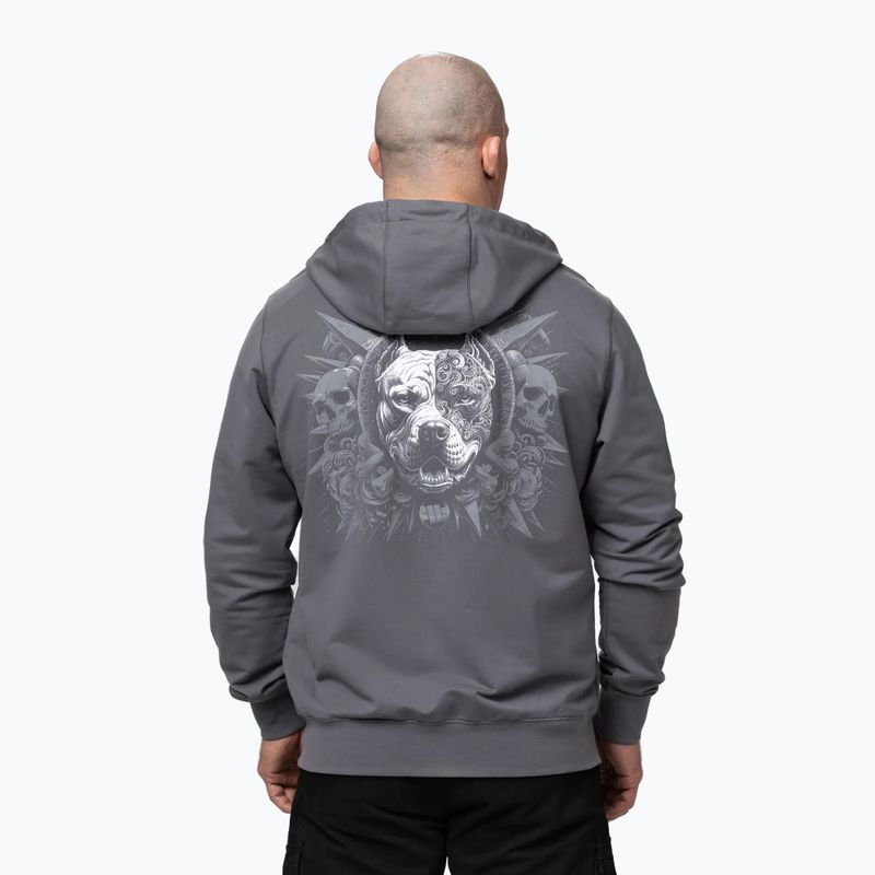 Кофта чоловіча Pitbull World Sweatshirt Zip Hooded graphite 3