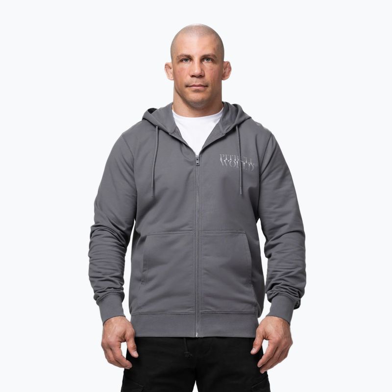 Кофта чоловіча Pitbull World Sweatshirt Zip Hooded graphite 4