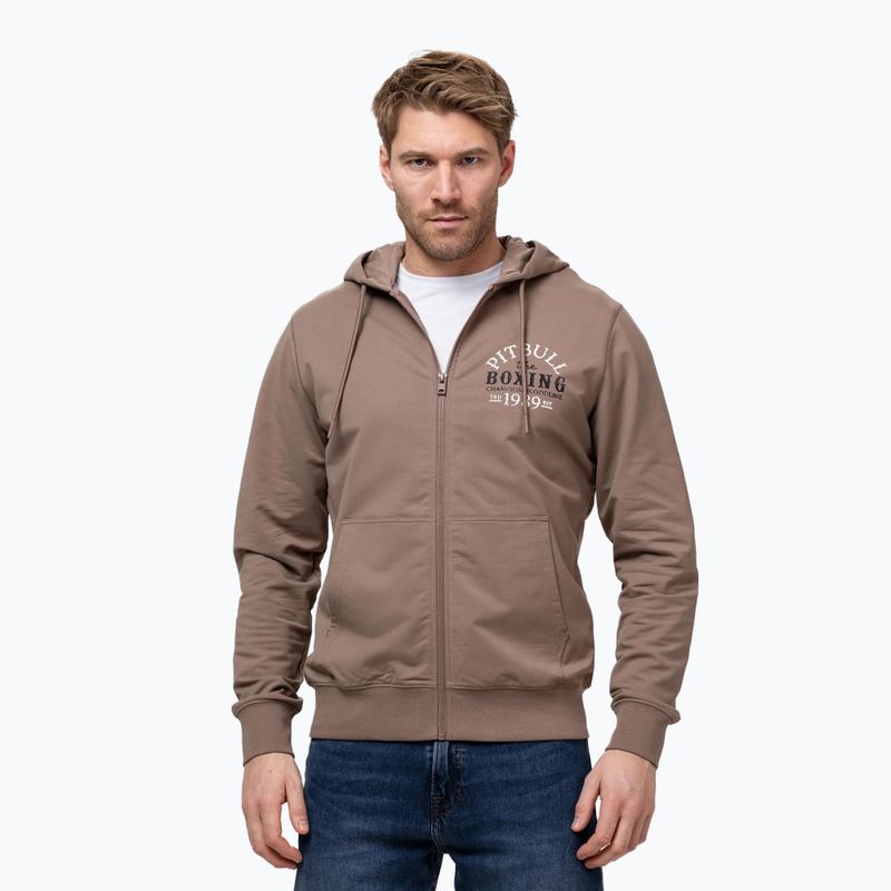 Кофта чоловіча Pitbull Bloodline 2 Sweatshirt Zip Hooded brown savana 3