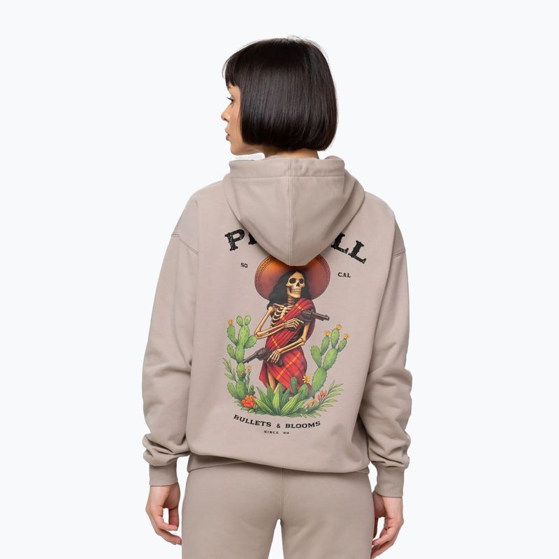 Кофта жіноча Pitbull Bullets & Blooms Hooded sand savana 3