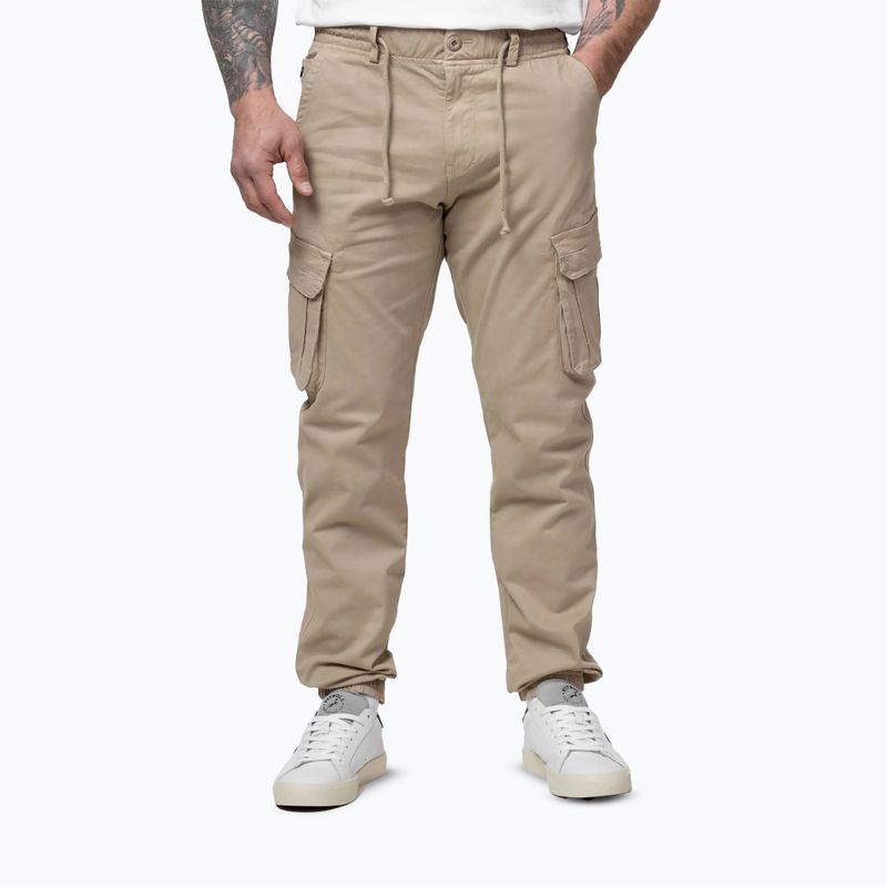 Штани чоловічі Pitbull Proctor Drawstring Jogger Cargo light sand 4