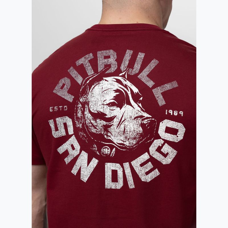 Футболка чоловіча Pitbull Dog SD burgundy 3
