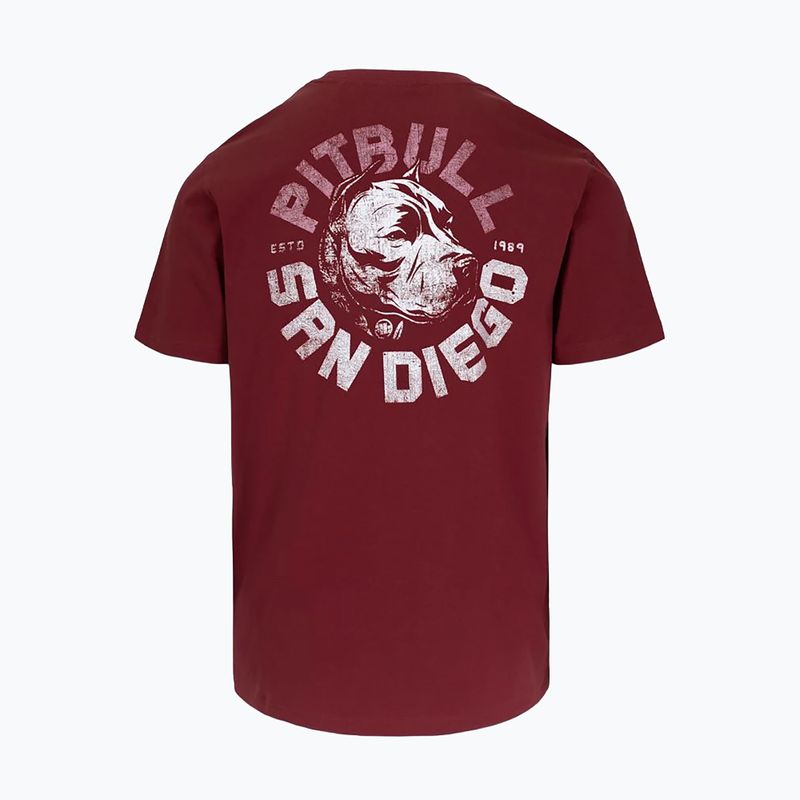 Футболка чоловіча Pitbull Dog SD burgundy 5