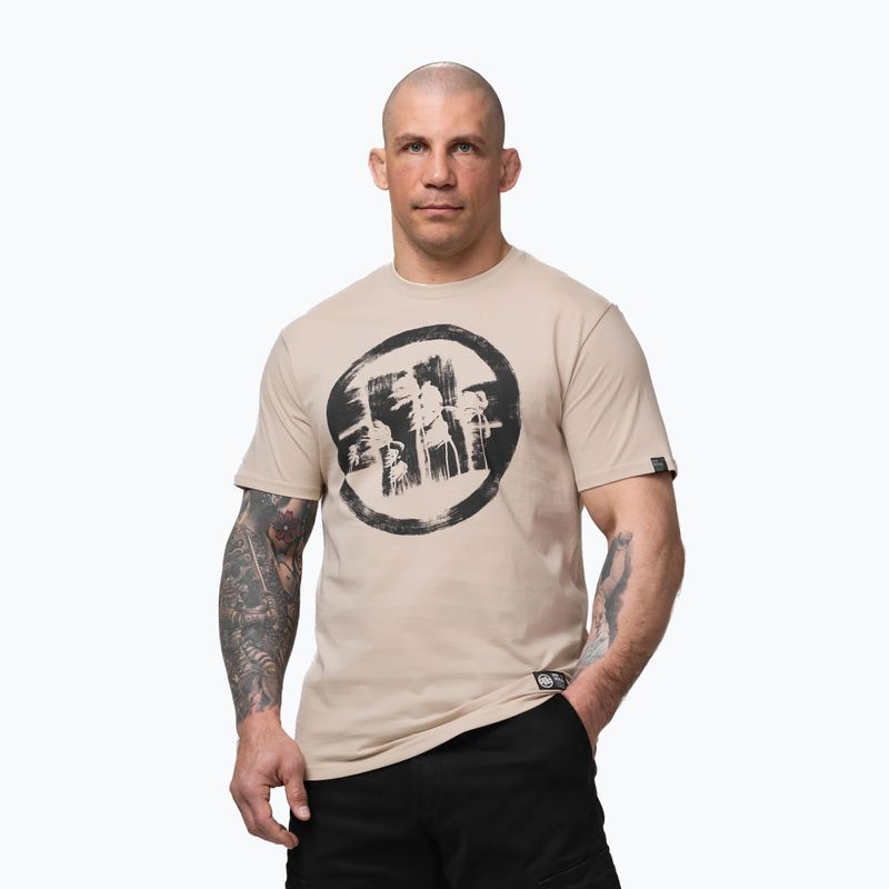 Футболка чоловіча Pitbull Palms ultra light sand logo