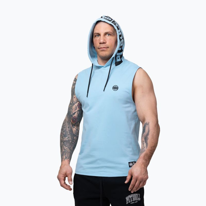 Кофта тренувальна чоловіча Pitbull Mercado Hilltop Sleeveless Hooded light blue 4