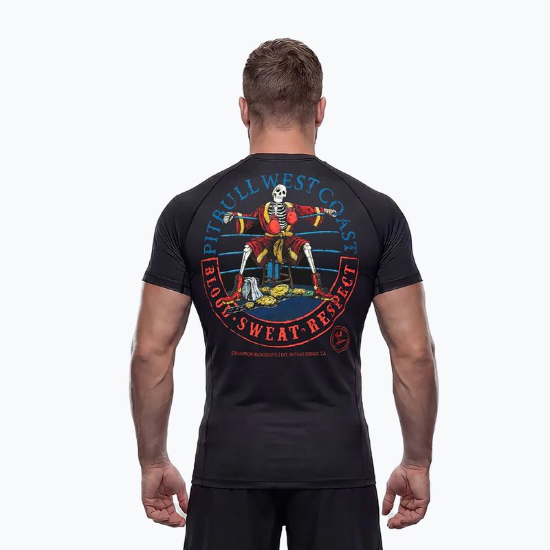Чоловіча рашгард з довгим рукавом Pitbull Champion Bloodline Rashguard black 4