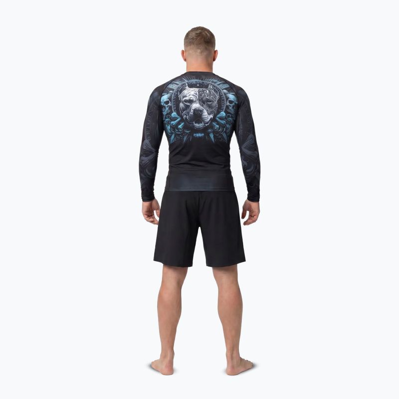 Чоловіча рашгард з довгим рукавом Pitbull World Rashguard black 4