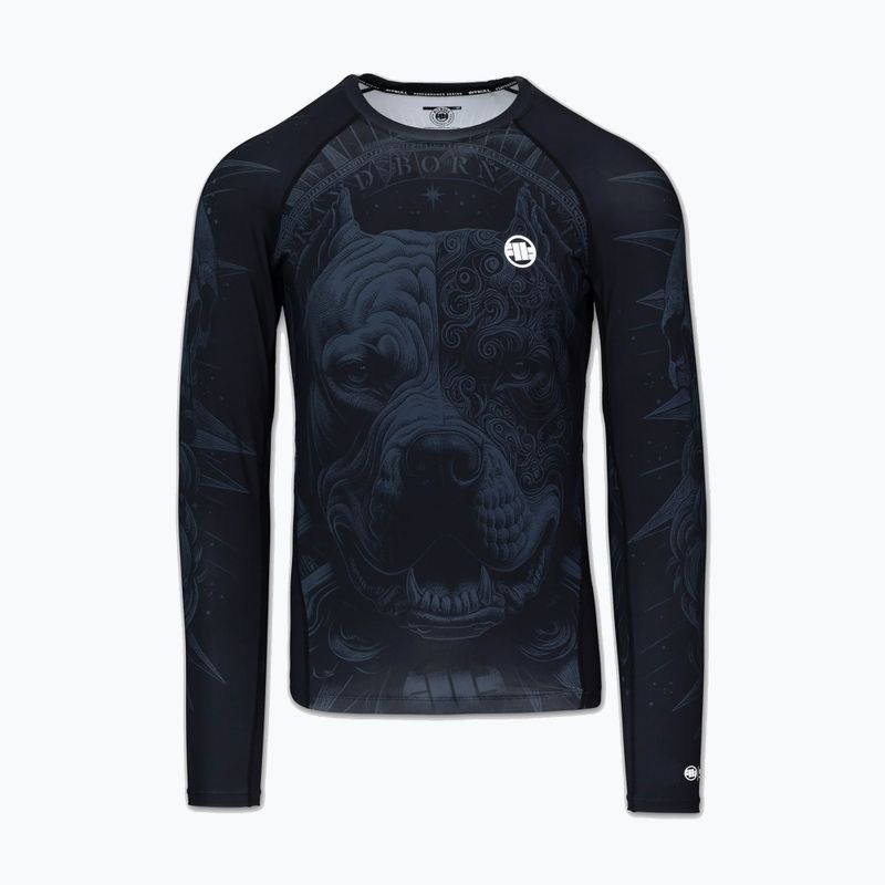 Чоловіча рашгард з довгим рукавом Pitbull World Rashguard black 5