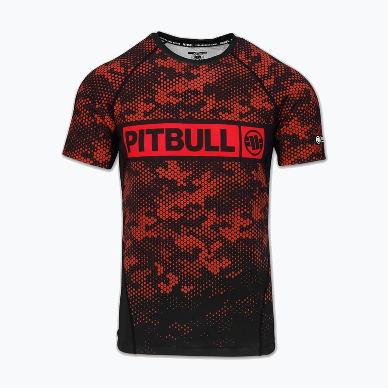 Рашгард чоловічий Pitbull Hex Camo Hilltop Rashguard red 3