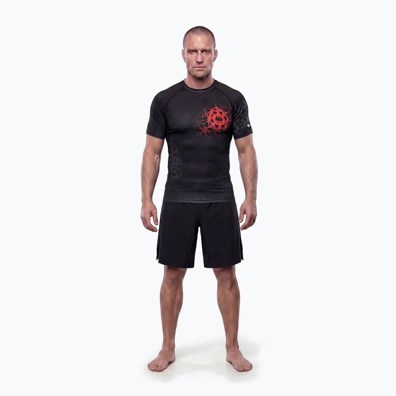 Рашгард чоловічий Pitbull Ray Rashguard fluo/red 2