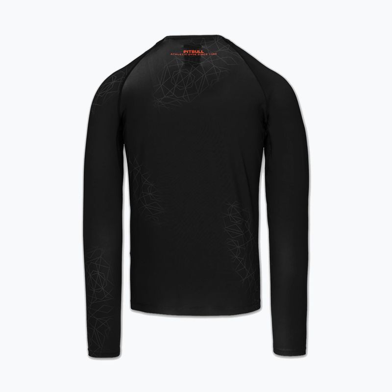 Чоловіча рашгард з довгим рукавом Pitbull Ray Rashguard fluo/red 4