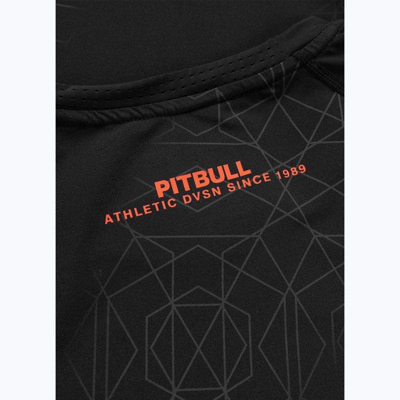 Чоловіча рашгард з довгим рукавом Pitbull Ray Rashguard fluo/red 7