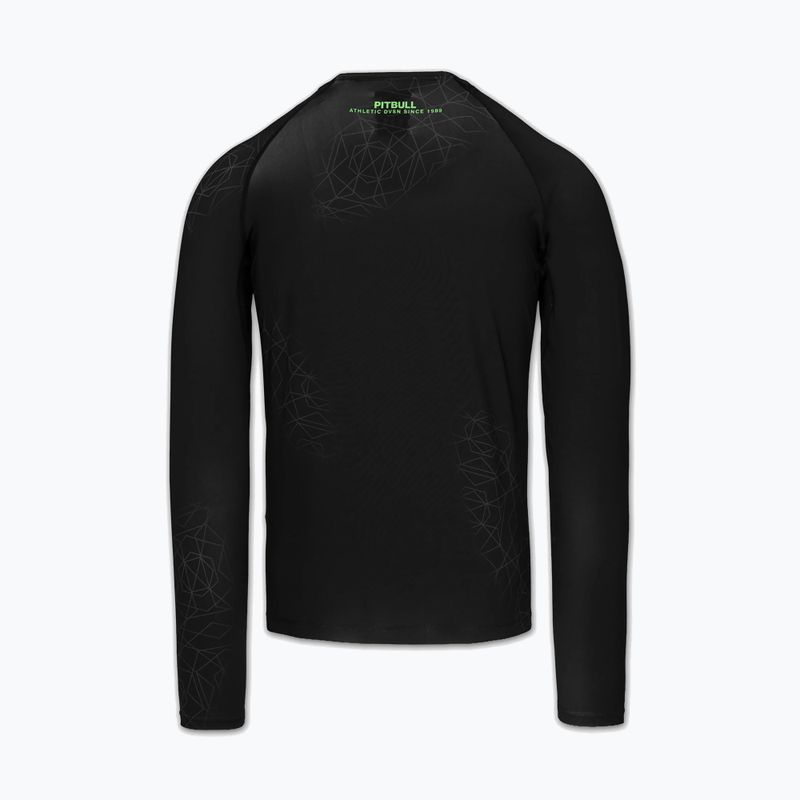 Чоловіча рашгард з довгим рукавом Pitbull Ray Rashguard fluo green 4