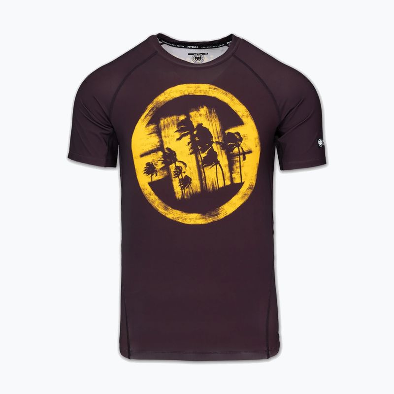Футболка чоловіча Pitbull Rashguard Logo Palms brown 3