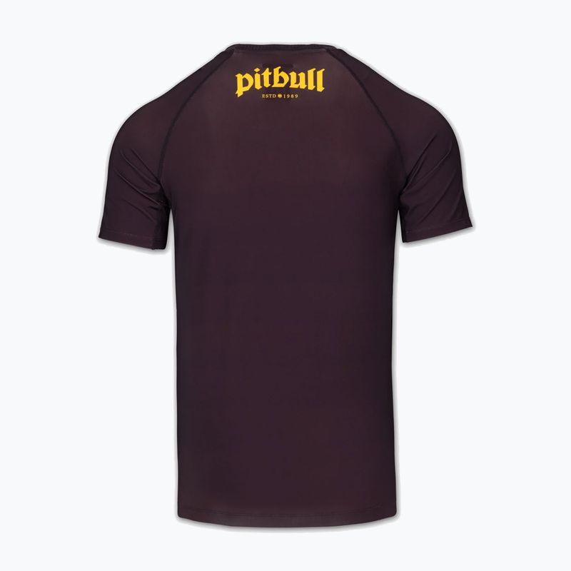 Футболка чоловіча Pitbull Rashguard Logo Palms brown 4