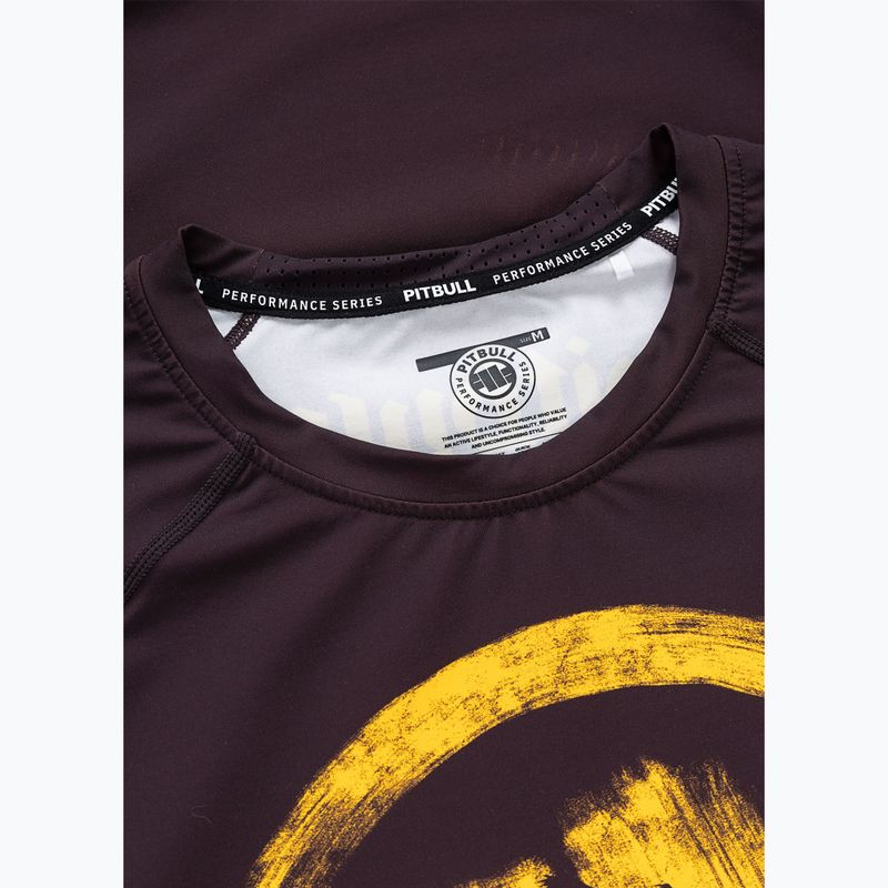 Футболка чоловіча Pitbull Rashguard Logo Palms brown 5