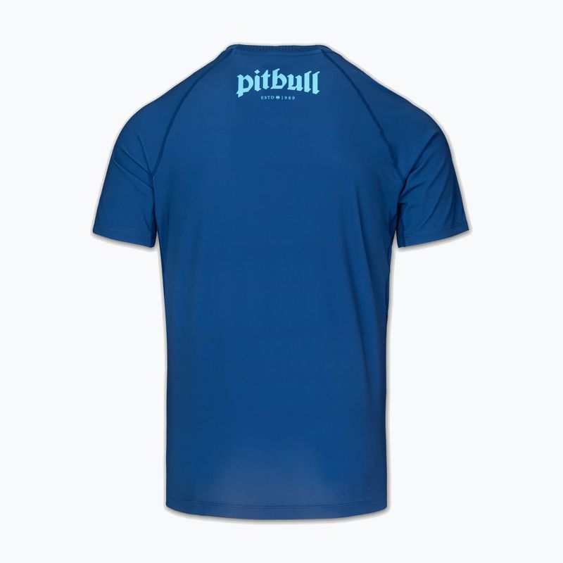 Футболка чоловіча Pitbull Rashguard Logo Palms blue 4