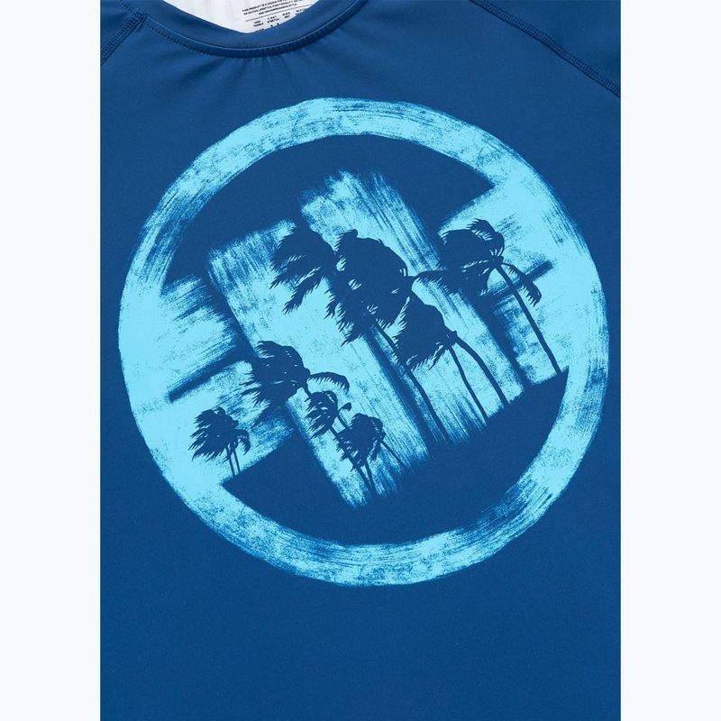 Футболка чоловіча Pitbull Rashguard Logo Palms blue 6