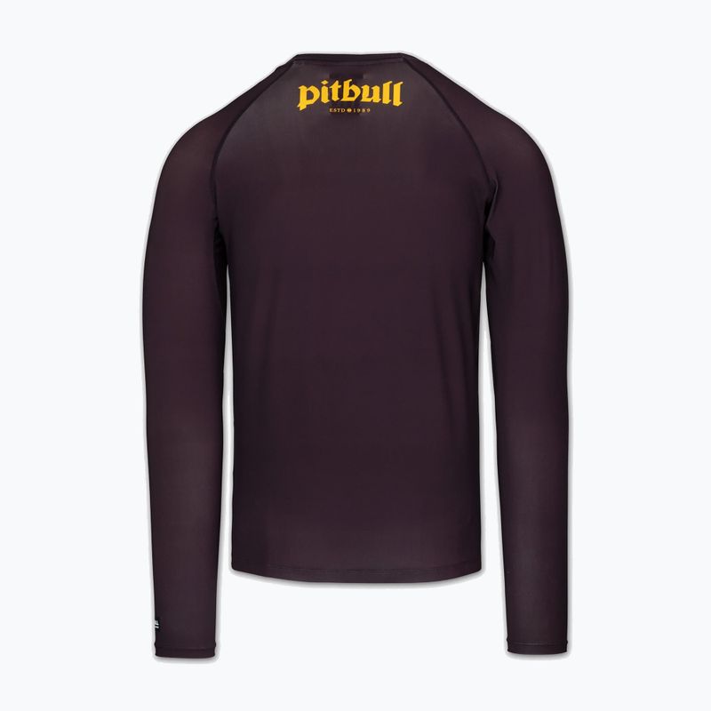 Чоловіча рашгард з довгим рукавом Pitbull Rashguard Logo Palms brown 4