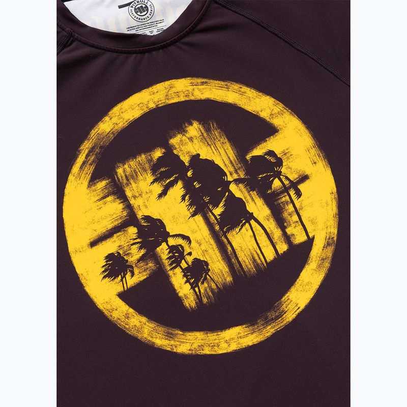 Чоловіча рашгард з довгим рукавом Pitbull Rashguard Logo Palms brown 6