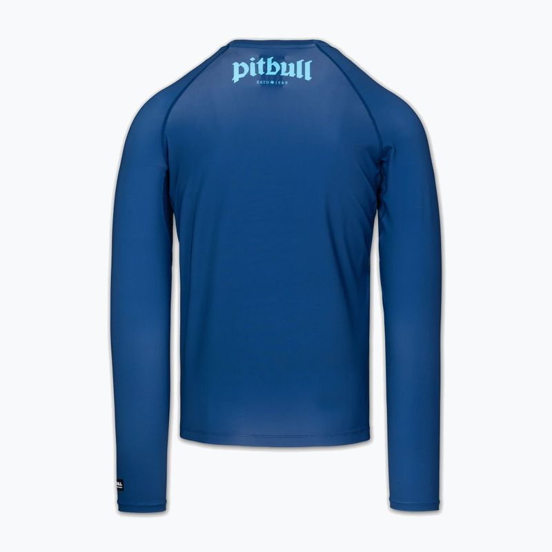 Чоловіча рашгард з довгим рукавом Pitbull Rashguard Logo Palms blue 4