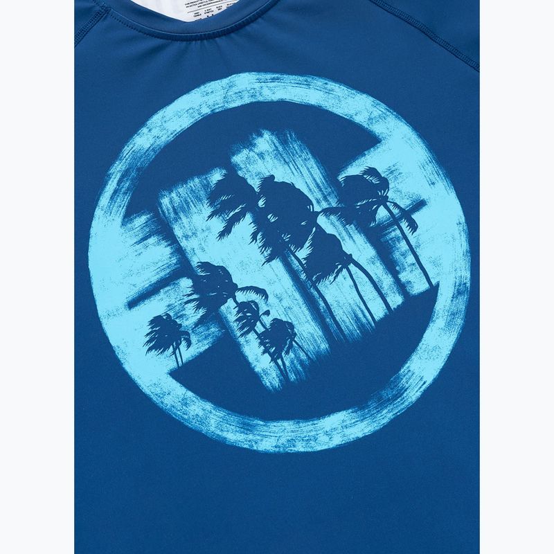Чоловіча рашгард з довгим рукавом Pitbull Rashguard Logo Palms blue 6