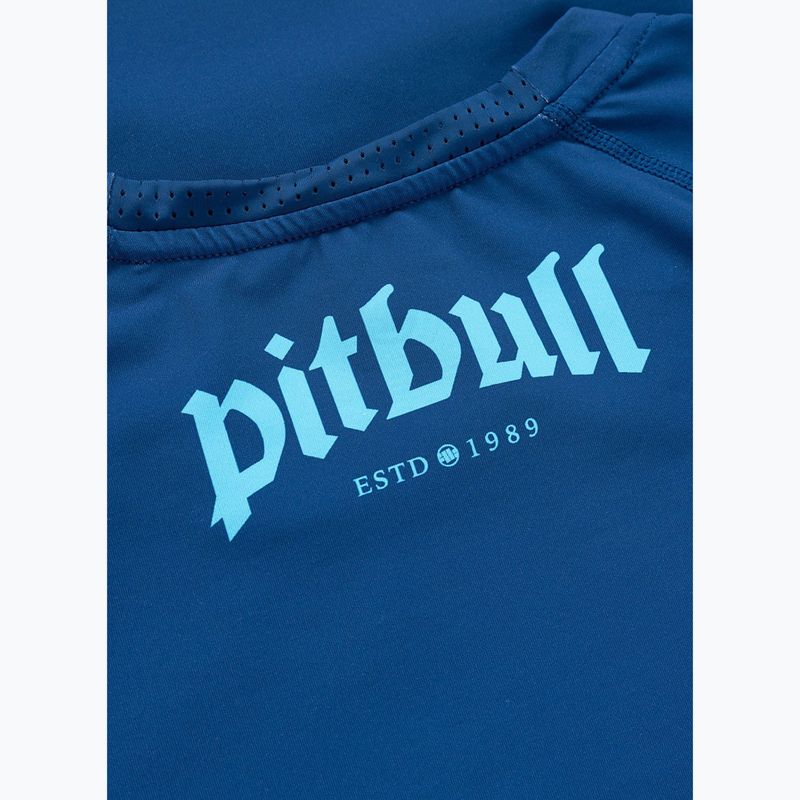 Чоловіча рашгард з довгим рукавом Pitbull Rashguard Logo Palms blue 7