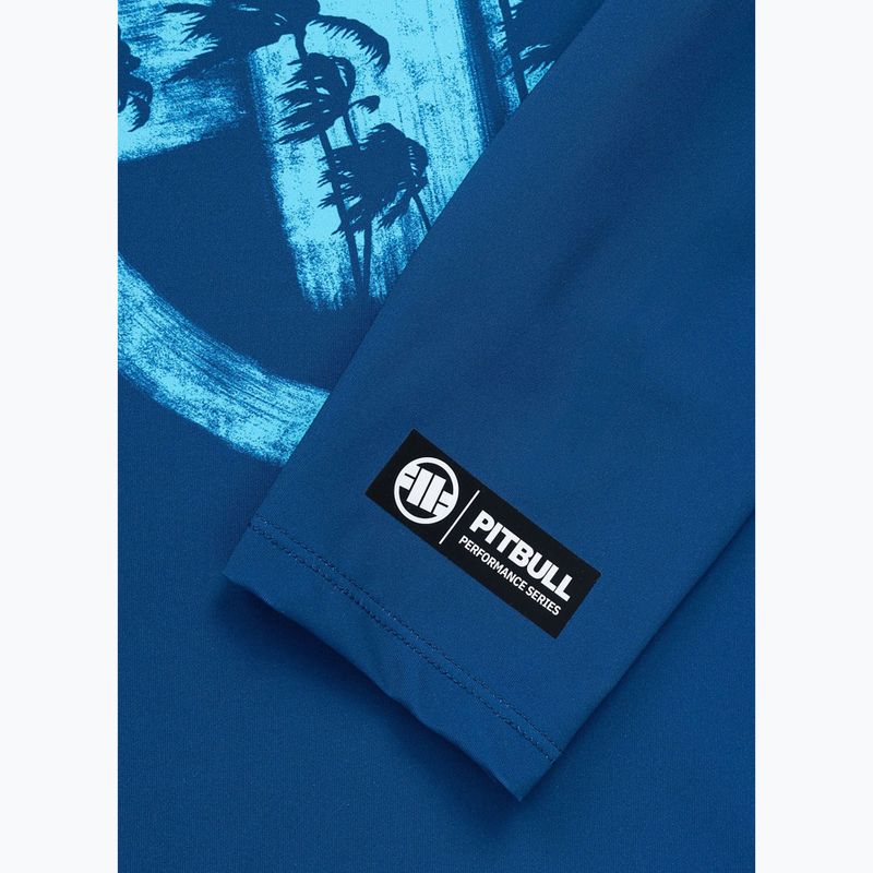 Чоловіча рашгард з довгим рукавом Pitbull Rashguard Logo Palms blue 8