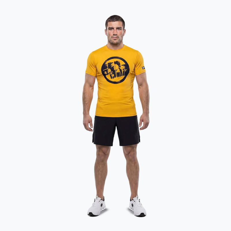 Футболка чоловіча Pitbull Palms mesh yellow logo 2